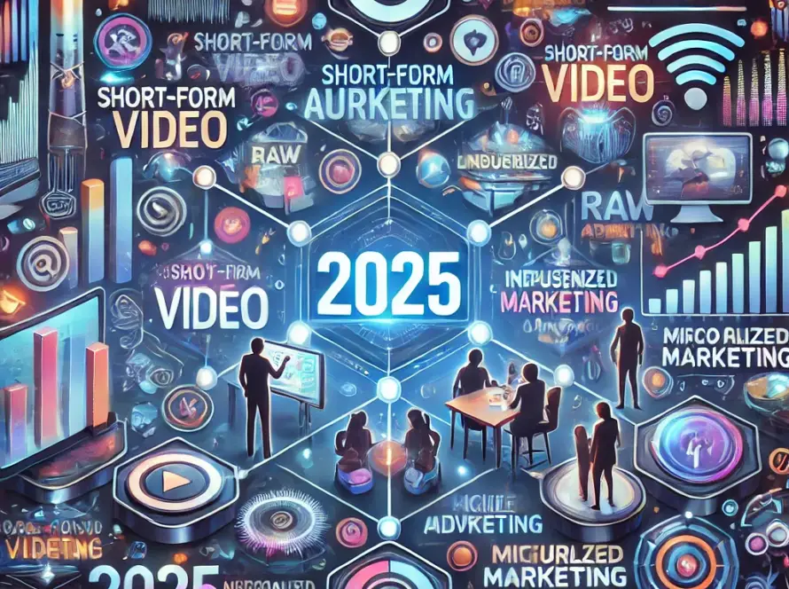 social media marketing trends 2025, short-form video, personalization, influencer collaborations, Doodle Genie campaigns, data-driven marketing, digital advertising trends.